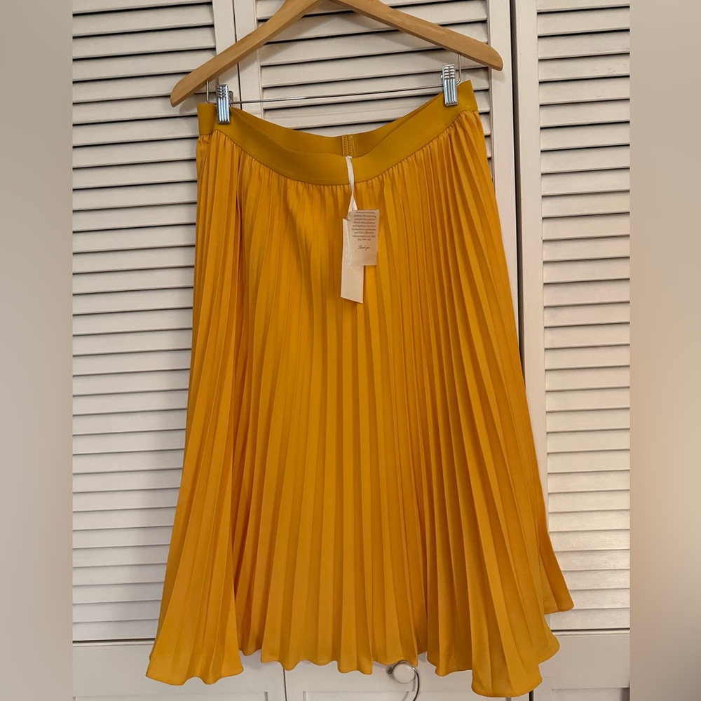 Grace Karin NWT 2X Sunflower Yellow Pleated Skirt